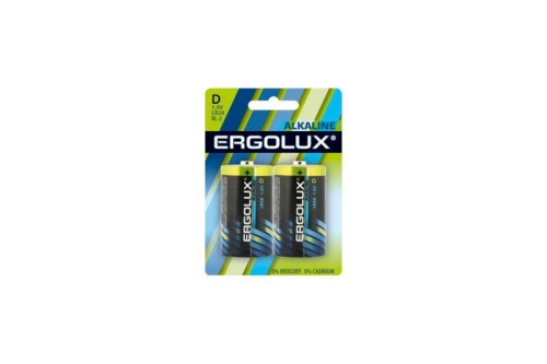 Элемент питания алкалиновый LR20 BL-2 LR20 BL-2 1.5В Alkaline (блист.2шт) Ergolux 11752