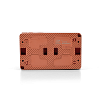 AtlasDesign PROFI IP54 О/У БЛОК: РОЗ. з/к со шт. 16А, ВЫКЛ.2-клав.10А, ТЕРРАКОТОВЫЙ | код ATN547074 | Systeme Electric