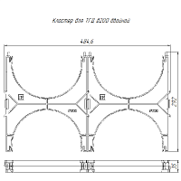 Кластер для двустенных труб d200 мм, двойной, двухсторонний (40 шт/кор) | код PR13.02574 | Промрукав