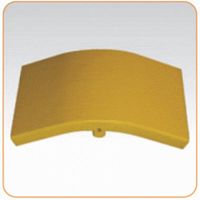 Крышка внешнего изгиба 45° оптического лотка 360 мм, желтая | код LAN-OT360-EC45C | LANMASTER