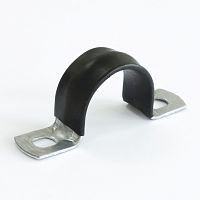 Скоба металлическая двухлапковая с полимерным покрытием СМД-П d21-22 мм (100шт/600шт уп/кор) Промрукав | код PR08.6017 | ПРОМРУКАВ