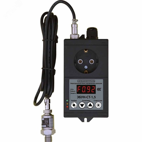 Электронный блок управления насосом с выносным датчиком давления 43922 мА с плавным ЭБУН-СТ-1,5 | код 7136121100 | Акваконтроль