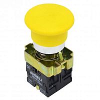 Кнопка XB2-BС51 Грибок без подсветки желтый 1НО (ANDELI) | код ADL10-065 | ANDELI