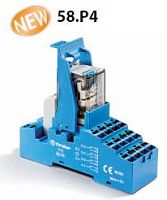 Интерфейсный модуль (сборка 55.34.8.024.0040 + 99.02.0.024.98 + 94.P4SMA), электромеханическое реле, 4CO 7A, контакты AgNi, питание 24В AC, категория защиты IP20, безвинтовые клеммы Push-in, металлическая клипса, LED + варистор | код 58P480240060SMA