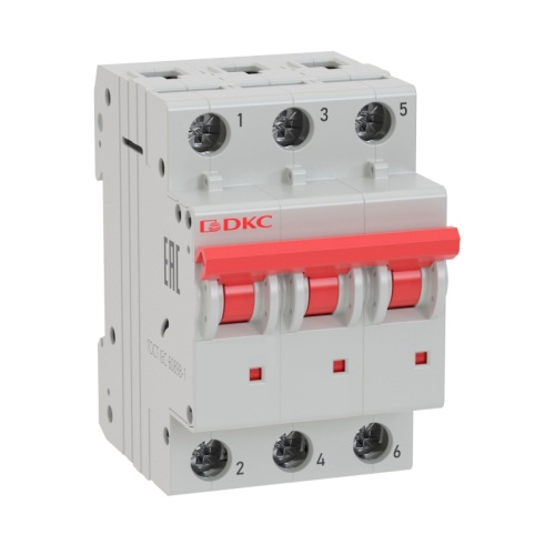 Авт. выкл. модульный YON MD63 3P 4А D 10kA | код MD63-3D4-10 | DKC