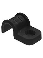 Крепеж-скоба для трубы 16 мм односторонняя для прямого монтажа (50 шт.) черная TDM | код SQ0405-6111 | TDM