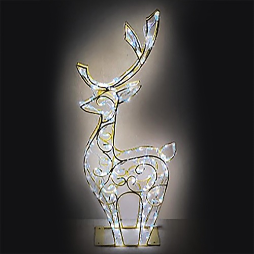Декоративная 3D Олень сказочный 100 см | код 501-573 | NEON-NIGHT Декоративная 3D Олень сказочный 100 см | код 501-573 | NEON-NIGHT