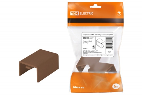 Соединитель КМС 100х60 бук (2 шт./комп.) TDM | код SQ0411-0357 | TDM