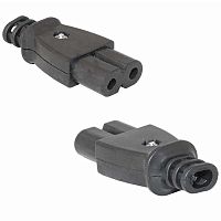 Разъем питания кабельный (розетка) RUICHI IEC-320-C7, 2-х полюсной, 220 В, прямой | код 113954 | Ruichi