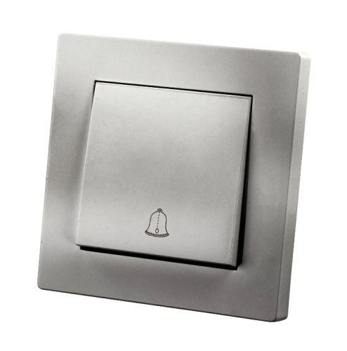 Кнопка звонка 6А серебр. металлик Сенеж TDM | код SQ1816-0220 | TDM Кнопка звонка 6А серебр. металлик Сенеж TDM | код SQ1816-0220 | TDM