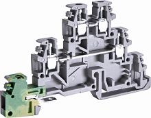 Клемма винтовая двухуровневая ESC-TDE.2 (2,5 мм2, с контактом заземления, серая) | код 003903250 | ETI