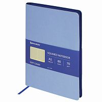 Бизнес-блокнот А5 (148x218 мм), BRAUBERG Metropolis Mix, под кожу, 80 л., голубой, 111040 | код 111040 | BRAUBERG