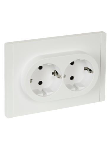 FORTE&PIANO Роз. 2-я с з/к з/ш б/к 16А FP223 бел. IEK | код FP-R24-16-1-K01 | IEK