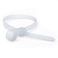 Хомут P6.6 с монтажным отверстием M6, белый 7,6x300 | код 252300SR-H | DKC