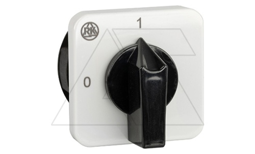 Переключатель BS 16 07 U, 3P, 20A, тип 0-1 (90°), 3NO на 1, 7.5kW(400VAC по АС-23), на дверь, фронт IP40 | код EAC605535R | Rade Koncar