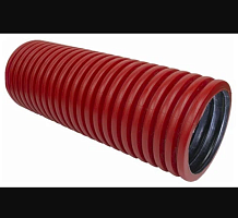 Труба гофрированная 50мм ПНД красная для металлопластиковых труб | код 25000К | RUVinil