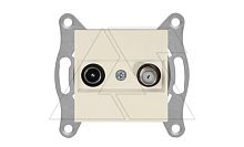 Rita - Розетка TV-SAT, оконечная, сл.кость | код 2200-157-0202 | Mutlusan