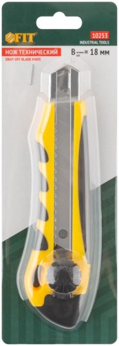 Нож технический 18 мм усиленный прорезиненный, вращ.прижим | код 10253 | FIT фото 3 Нож технический 18 мм усиленный прорезиненный, вращ.прижим | код 10253 | FIT фото 3