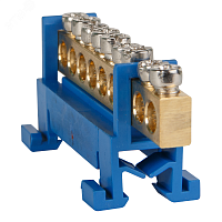 Шина нулевая тип Стойка OptiKit BB-S-N-DIN-14-6х9-синий | код 277832 | КЭАЗ