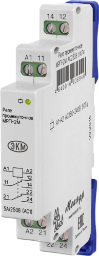 Промежуточные реле на ДИН рейку МРП-2М ACDC24В УХЛ2, низкотемпературное исполнение до -40С, влажность до 75% при +15С (1 шт.) МЕАНДР | код 4640016936977 | МЕАНДР