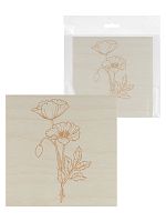 Набор досок для выжигания Цветы, 150х150 мм, 5 шт., пакет, TDM | код SQ1025-1204 | TDM