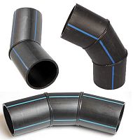 Отвод сварной 2-сегментный SDR17 d110 45 градусов | код ot2-110-45-17 | СПФ