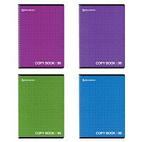 Тетрадь А4, 96 л., BRAUBERG ЭКО, гребень, клетка, обложка картон, МОНОХРОМ 2, 402058 | код 402058 | BRAUBERG