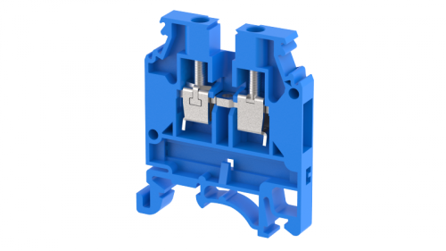 Клемма проходная винтовая 4 мм2, двухуровневая, на 4 подключения, хаки KUDD4(K) | код 1103020006 | Elmex