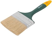 Кисть флейцевая "Контур" натур. светлая щетина пластиковая ручка 4дюйм (100мм) FIT 01168