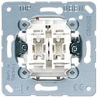 Переключатель 2-клавишный (проходной). Механизм. 10A 250Вт. Серия- Eco Profi. Механизм. | код EP409U | JUNG