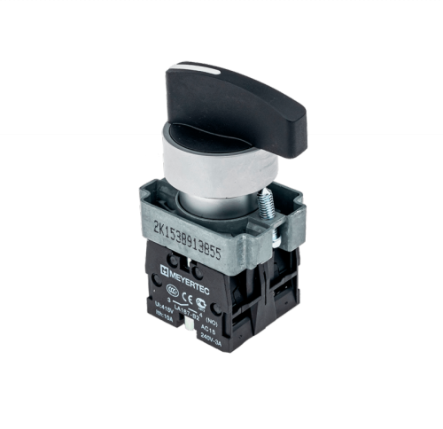 Переключатель, длинная ручка, черный, 3 полож. 2NO, возвр.-фикс.-возвр, мет. MTB2-BJZ135 | код 58192 | MEYERTEC Переключатель, длинная ручка, черный, 3 полож. 2NO, возвр.-фикс.-возвр, мет. MTB2-BJZ135 | код 58192 | MEYERTEC