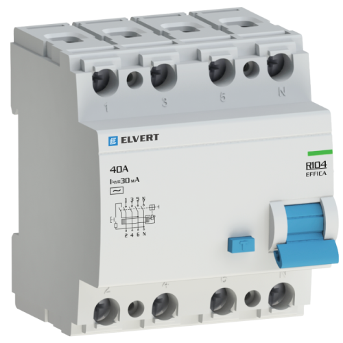 Устройство защитного отключения R10 4P 40А 30мА тип AC ELVERT | код R1043AC-40 | ELVERT Устройство защитного отключения R10 4P 40А 30мА тип AC ELVERT | код R1043AC-40 | ELVERT