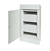 Щит распределительный встраиваемый на 36 модулей с непрозрачной дверцей серый IP40 (ЩРв-П-36) | код 68136С | Ruvinil