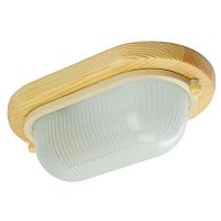 Светильник накладной IP54 220В 60Вт Е27 дерево клен овал НБО 04-60-011 11571 FERON 11571