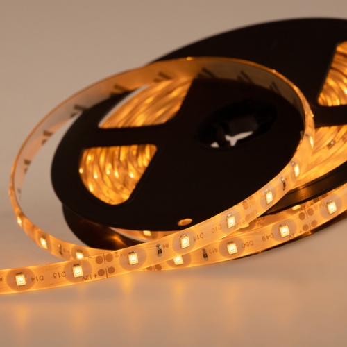 LED лента силикон, 8 мм, IP65, SMD 2835, 60 LED/m, 12 V, цвет свечения желтый | код 141-352 | LAMPER