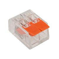 Клемма компактная многоразовая 221-412 2-проводная 0.14-4.0кв.мм (уп.50шт) | код 07-5202 | Rexant