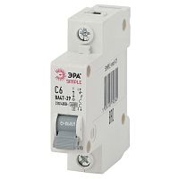 Выключатель автоматический модульный 1п C 6А 4.5кА ВА 47-29 SIMPLE-mod-01 ЭРА Б0039218