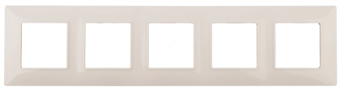 Рамка на 5 постов, Эра Elegance, сл.кость, 14-5005-02 | код Б0034406 | ЭРА