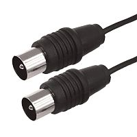 ВЧ кабель ТВ штекер - ТВ штекер, длина 5 метров, черный REXANT | код 17-5024 | REXANT