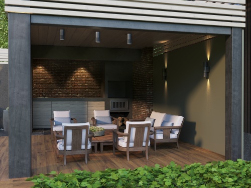 Светильник уличный 5222 потолочный GU10 IP65 серый IEK | код LT-UPU0-5222-GU10-1-K03 | IEK фото 2