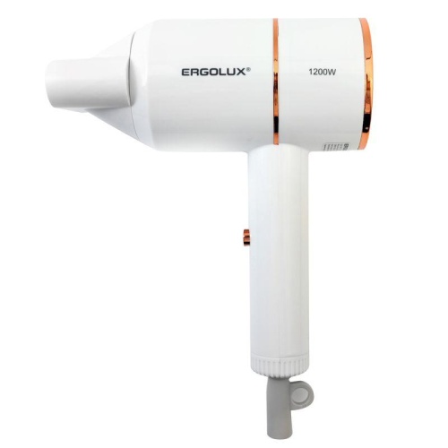 Фен ELX-HD11-C01 1200Вт 220-240В бел./зол. Ergolux 15206 фото 3