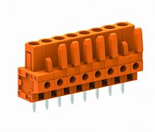 458254 Вилка на плату MCS, вертик.припой, шаг 5.08мм, 4 конт., оранж., шт | код 458254 | SUPU