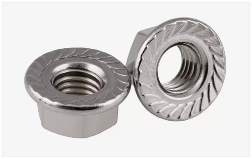 Гайка с насечкой, препятствующей откручиванию оцинкованная М6 (DIN 6923) (100 шт/уп) Промрукав | код PR08.2366 | ПРОМРУКАВ