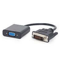 Переходник DVI-D -> VGA Cablexpert A-DVID-VGAF-01, 25M/15F, длина кабеля 0,2м, черный, пакет | код A-DVID-VGAF-01 | Cablexpert