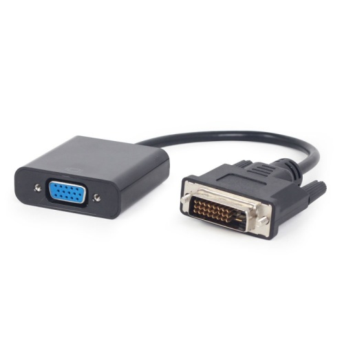 Переходник DVI-D -> VGA Cablexpert A-DVID-VGAF-01, 25M/15F, длина кабеля 0,2м, черный, пакет | код A-DVID-VGAF-01 | Cablexpert