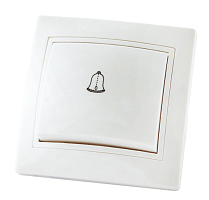 Кнопка звонковая 6А белая Таймыр TDM | код SQ1814-0009 | TDM