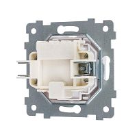 Аксиома Механизм выключателя одноклавишного скрытой установки С110-447, слоновая кость | код 122007 | Кунцево-Электро