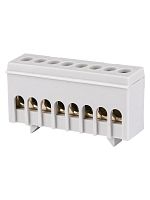 Шина L фаза в сером изоляторе на DIN-рейку 6x9мм 8 групп TDM | код SQ0801-0210 | TDM