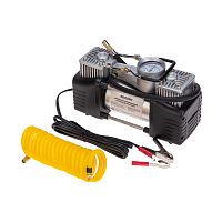 Компрессор автомобильный усиленный двухпоршневой в кейсе с набором инструментов (60л/мин, 10 АТМ) REXANT | код 80-0524 | REXANT