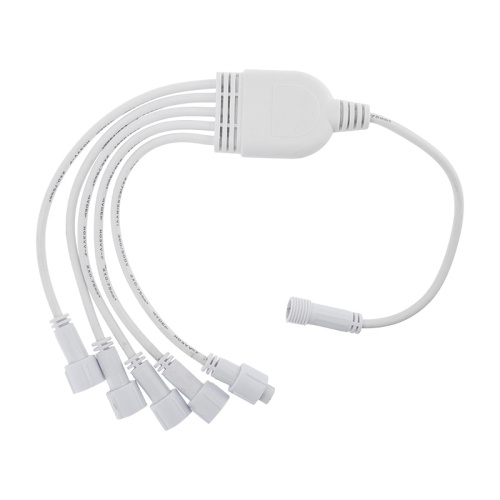 Разветвитель -Y для уличных гирлянд Professional (1 вход, 5 выходов) белый ПВХ | код 315-434 | NEON-NIGHT